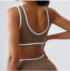 Women Sport Bras Splicing Fitness Tank Breathable Women Underwear Yoga Tops Bra Crop Top Gym Wear Women Push Up Workout Clothes