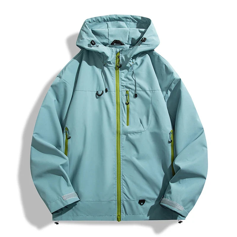 LNGXO Men Women Waterproof Hiking Jacket Trekking Camping Mountaineering Windbreaker Unisex Outdoor Sport Windproof Rain Coat