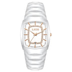 Women's White Ceramic Crystal Bracelet Watch Quartz Gift