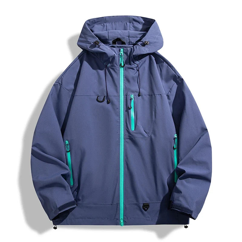 LNGXO Men Women Waterproof Hiking Jacket Trekking Camping Mountaineering Windbreaker Unisex Outdoor Sport Windproof Rain Coat