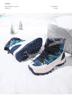 Kids Boots Winter Warm Waterproof Snow Boots for Children Casual Outdoor Sneakers Winter Plush Lining High-top Sports Shoes