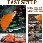 2 Person Emergency Tent Casa De Waterproof Camping Travel Pergola Family Campaign House Tourist Tents Cool Gear Equipment Coat