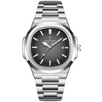 PAAZOMU Business Casual Quartz Wristwatch Men Waterproof Luminous Hands Classic Durable Strap Fashion Watch for Work Daily Life