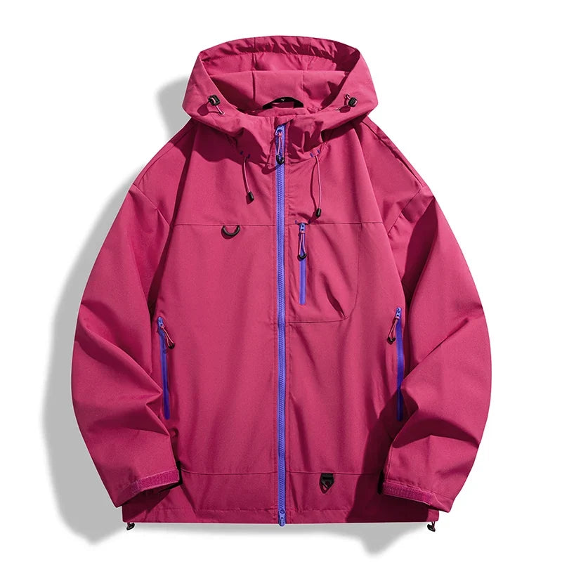 LNGXO Men Women Waterproof Hiking Jacket Trekking Camping Mountaineering Windbreaker Unisex Outdoor Sport Windproof Rain Coat
