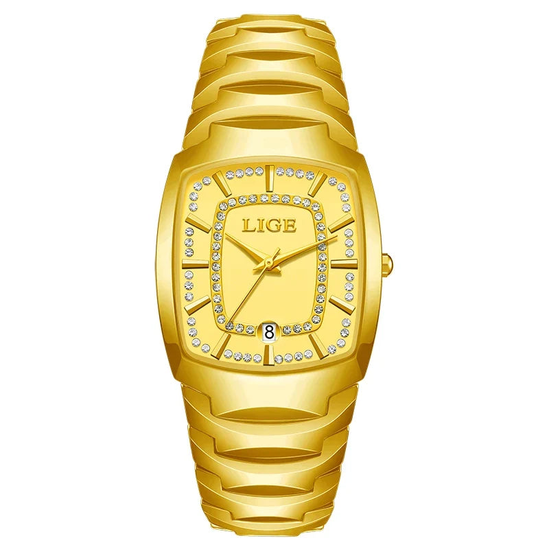 Women's White Ceramic Crystal Bracelet Watch Quartz Gift