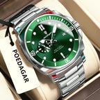 POEDAGAR Top Fashion Luxury Watch For Men Waterproof Luminous Date Men's Watches Stainless Steel Business Quartz Male Wristwatch