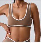 Women Sport Bras Splicing Fitness Tank Breathable Women Underwear Yoga Tops Bra Crop Top Gym Wear Women Push Up Workout Clothes