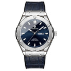 Man New Casual Business Leather Clock Men Luxury Watch Automatic Watches Mens Top Fashion Quartz Wristwatches Relojes De Hombre