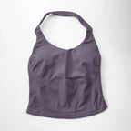 NCLAGEN Gym Halter Top Woman longline strappy tank Padded yoga clothing Fitness workout Running Activewear pilates clothes