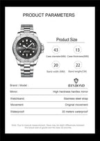 Luxury Watch Man High Quality New Brand Sports Fashion Quartz Wristwatches Men Gifts Automatic Watches Mens Coffee Digital Clock