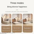 Folding sofa bed dual-purpose small apartment living room bedroom tatami rental house lazy sofa accompanying bed anti-fall pad