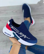 Casual Breathable Wedges Ladies Walking Sneakers Flat Women Shoes
