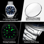POEDAGAR Top Fashion Luxury Watch For Men Waterproof Luminous Date Men's Watches Stainless Steel Business Quartz Male Wristwatch