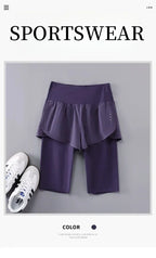 DRUR Yoga Shorts Women Summer Five-Quarter Athletic Shorts Elastic Waist Running Workout Short Leggings For Ladies Sport Shorts