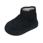 2025 Kids Winter Snow Boots Plush Fur Lined Non-Slip Leather Shoes for Boys And Girls Little Girl Outdoor Short Boots
