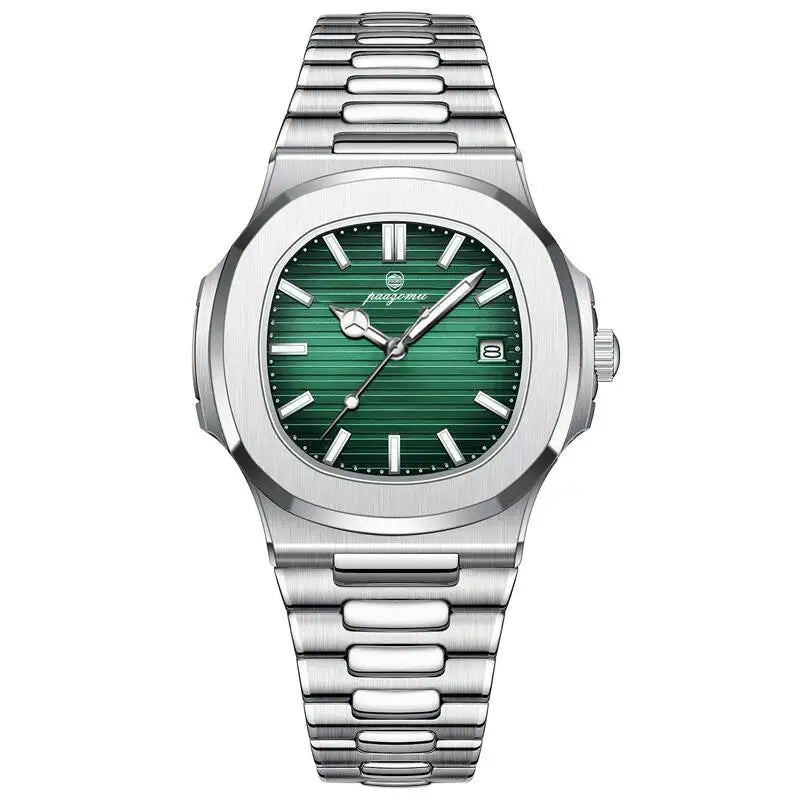 PAAZOMU Business Casual Quartz Wristwatch Men Waterproof Luminous Hands Classic Durable Strap Fashion Watch for Work Daily Life