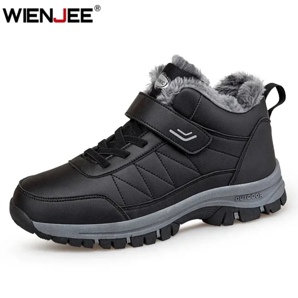 Mens Waterproof Winter Snow Boots – Warm Durable Outdoor Shoes