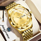 PAAZOMU Top Original Men Watch Waterproof Luminous Date Rectangle Man Wristwatch Mesh Stainless Steel Men's Quartz Watches Male