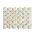 Ivory 2-Piece Cotton Bath Rug Set – 40x60cm&50x80cm Machine Washable Mats for Bathroom, Tub & Shower