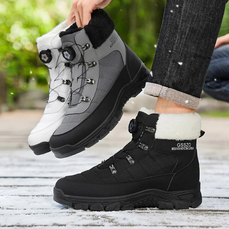 Mens Winter Snow Boots – Warm Durable Outdoor Shoes