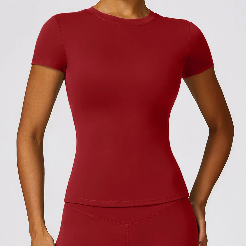 NCLAGEN Gym Top Women Short Sleeve Workout Clothes Sports T Shirt Femme Fitness Activewear Running Accessories Yoga Tight Tops