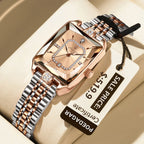 POEDAGAR Luxury Watch For Woman Elegant Waterproof Calendar Ladies Watch Rectangle Stainless Steel Quartz Women's Watches Female