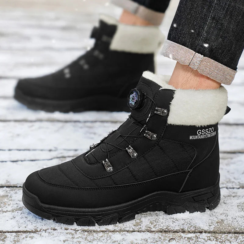 Mens Winter Snow Boots – Warm Durable Outdoor Shoes