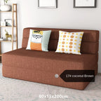 Folding sofa bed dual-purpose small apartment living room bedroom tatami rental house lazy sofa accompanying bed anti-fall pad