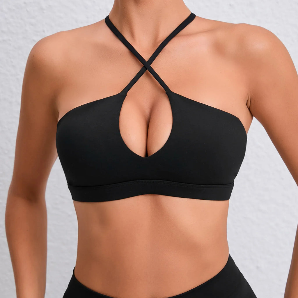 Hearuisavy Summer Gym Top Women Ultra Soft Fabrics Push Up Sports Bra Yoga Clothes Running Breathable Workout Fitness Underwear