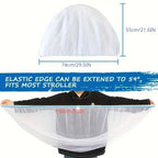 Baby Stroller Mosquito Net with Full Coverage | Sunshade and Windshield Mesh
