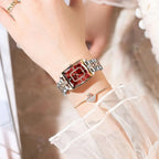 POEDAGAR Luxury Watch For Woman Elegant Waterproof Calendar Ladies Watch Rectangle Stainless Steel Quartz Women's Watches Female
