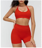 Neck Hanging Sports Bra High Support Women Push Up Bra Summer Gym Clothes Fitness Halter Top Quick Dry Running Workout Underwear