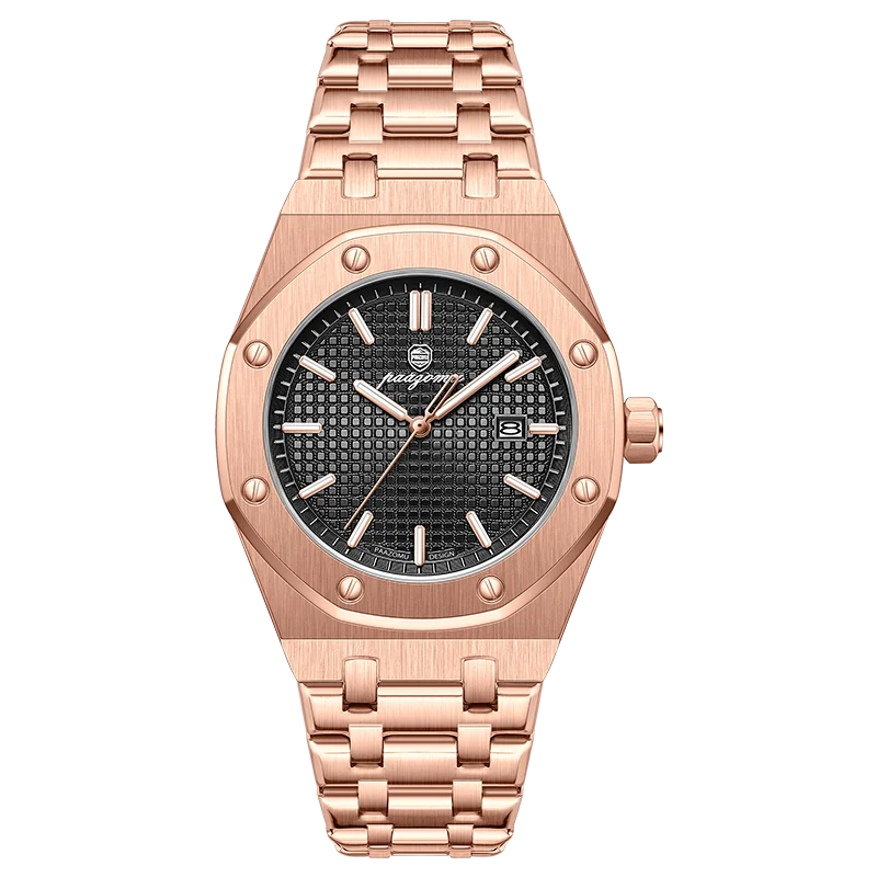 PAAZOMU Luxury Business Man Wristwatch Waterproof Luminous Date Men Watch Stainless Steel Fashion Quartz Watches For Men Reloj