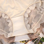 XL-3XL Big Size Women Lace Panties Summer Transparent Hollow Briefs Female  Lingerie Sexy Underwear Breathable Underpants New