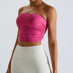 Sexy Strapless Sports Bra Backless Gym Top Women Quick-Drying Yoga Clothes Women Top Fitness Chest Wrap Underwear Workout Bra