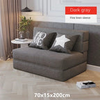 Folding sofa bed dual-purpose small apartment living room bedroom tatami rental house lazy sofa accompanying bed anti-fall pad