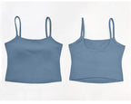 NCLAGEN GYM Tank Top With Built In Bra women's Yoga clothing  running Square Neck fitness vest beautiful back sports Workout