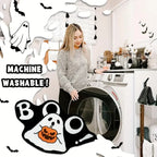 VIKAMA Ghost Halloween Carpet Soft Non-Slip Washable Entrance Door Mat Gothic Home Halloween Decor Bathroom Rug Home Decor