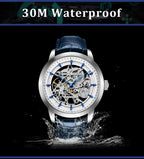 PAGANI DESIGN Business Man Watch Luxury Skeleton Hollow Leather Men's Wristwatch New Mechanical Male Clock Relogio Masculino