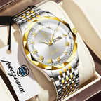 PAAZOMU Top Original Men Watch Waterproof Luminous Date Rectangle Man Wristwatch Mesh Stainless Steel Men's Quartz Watches Male