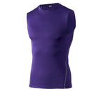 Men's Gyms Clothing Sports Fitness Tank Top Quick Dry Vest Workout Running Sportswear Tops Round Neck Sports Shirt