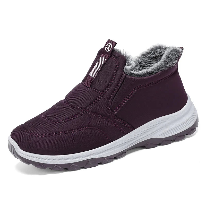 Winter Women Boots Outdoor Snow Boots Warm Lightweight Cotton Boot Non-slip Hiking Walking Shoes Fur Comfortable Women Ankle Boo