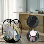Mesh Laundry Basket Collapsible, Pop Up Foldable Hamper for Clothes Storage and Travel, Space Saver, корзина для белья, Home