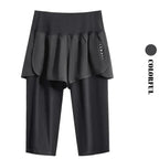 DRUR Yoga Shorts Women Summer Five-Quarter Athletic Shorts Elastic Waist Running Workout Short Leggings For Ladies Sport Shorts