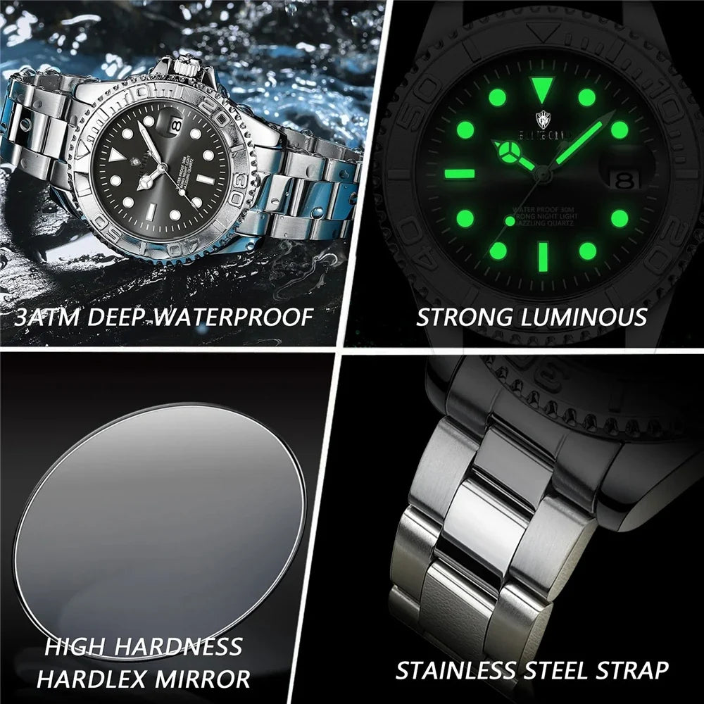 Luxury Watch Man High Quality New Brand Sports Fashion Quartz Wristwatches Men Gifts Automatic Watches Mens Coffee Digital Clock