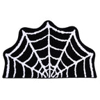 VIKAMA Halloween Black Spider Rug Anti-Slip Mat, Suitable for Bathrooms, Festive Halloween Decor Rug