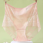 XL-3XL Big Size Women Lace Panties Summer Transparent Hollow Briefs Female  Lingerie Sexy Underwear Breathable Underpants New