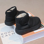 2025 Kids Winter Snow Boots Plush Fur Lined Non-Slip Leather Shoes for Boys And Girls Little Girl Outdoor Short Boots