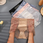XL-3XL Big Size Women Lace Panties Summer Transparent Hollow Briefs Female  Lingerie Sexy Underwear Breathable Underpants New