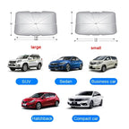 Car Windshield Sun Shade, Foldable Umbrella Sunshade/Cover for Most Cars Reflective Sunshade for Car Front Windshield